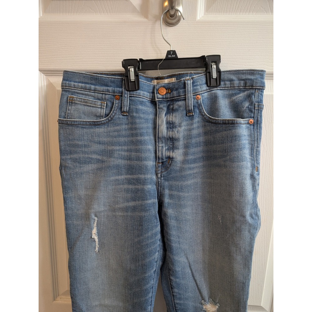 Madewell 9 High Rise Skinny Jeans Distressed Medium Wash 34Wx38L - Picture 4 of 7